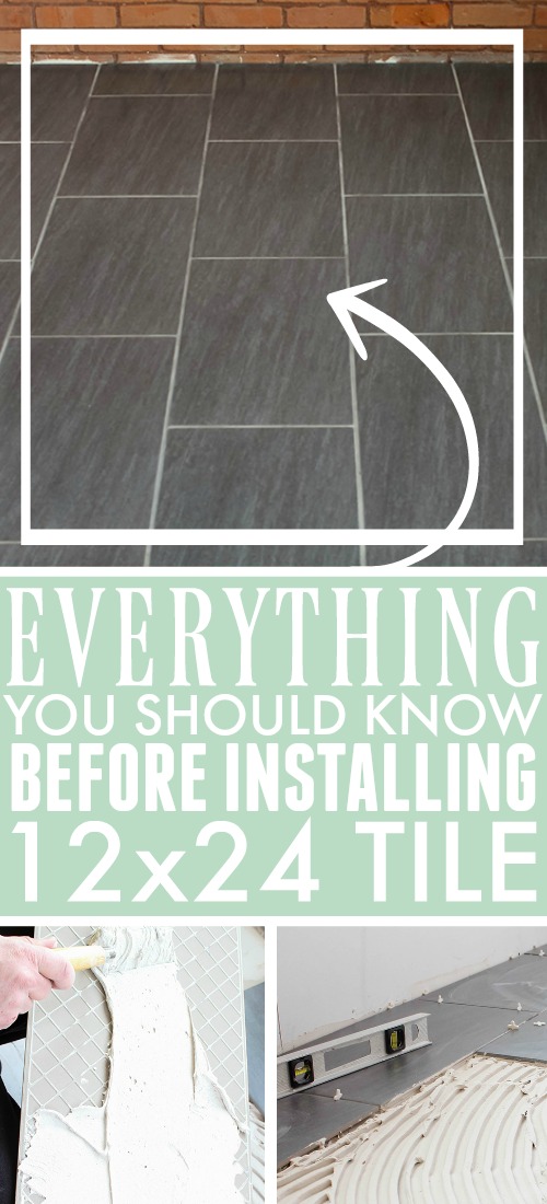Installing 12x24 tile can be a little tricky compared to smaller tiles, but with a little planning, and a few tricks up your sleeve, this can be a great DIY project even if you don't have a ton of tiling experience.
