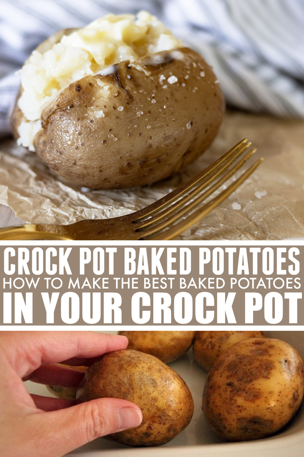 Making baked potatoes in a crock pot
