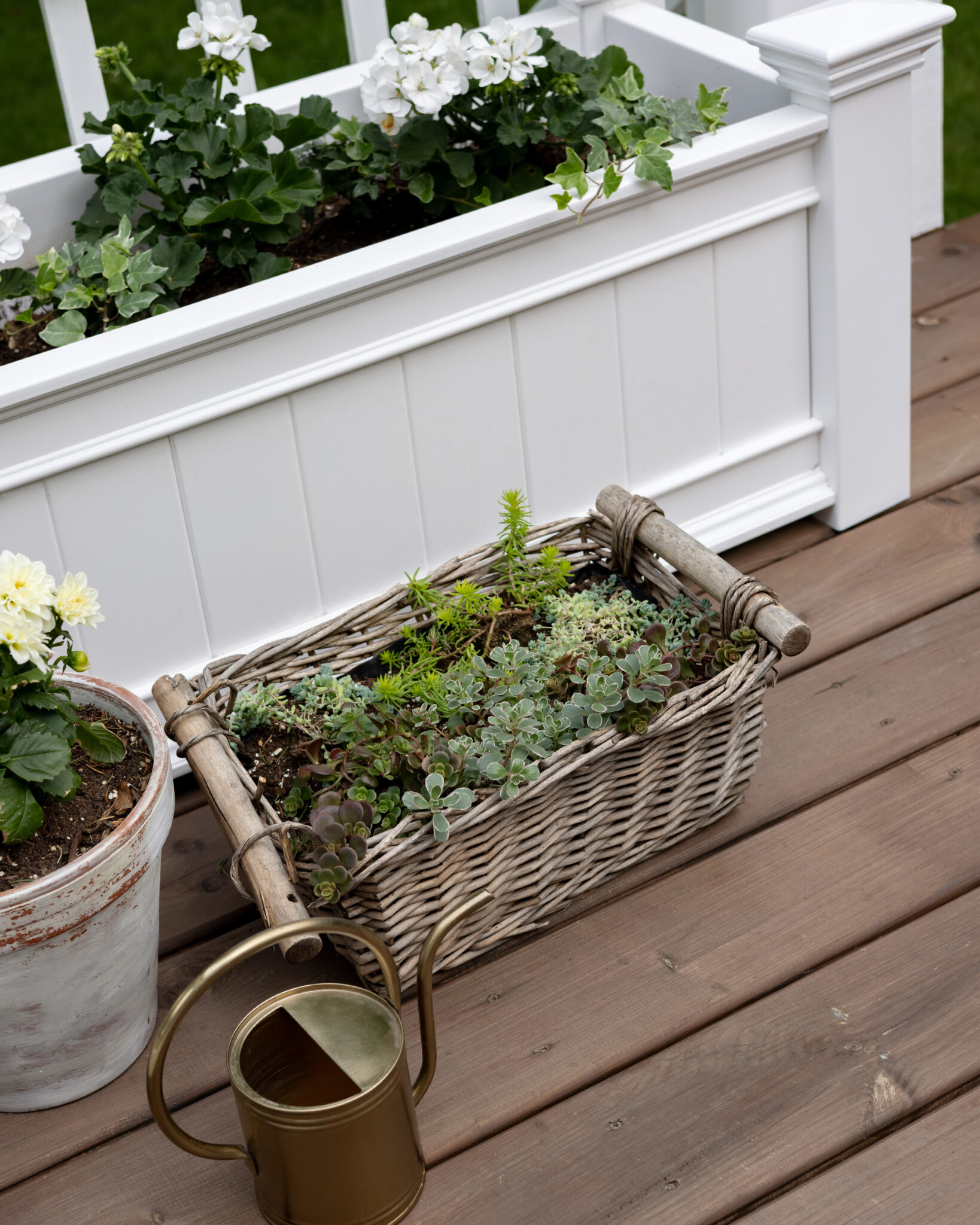 Using Baskets as Planters - The Creek Line House