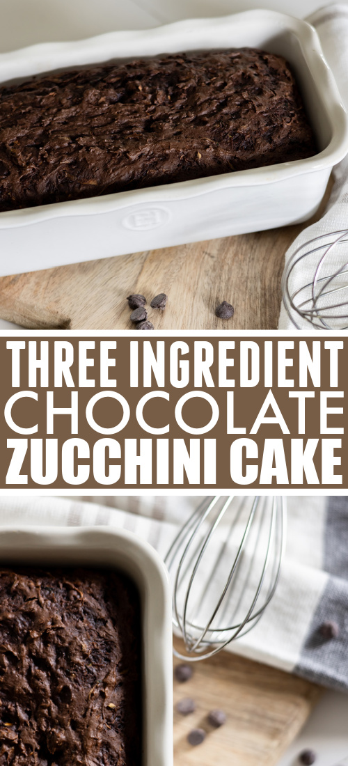 Recipe for 3 Ingredient Chocolate Zucchini Cake with Cake Mix