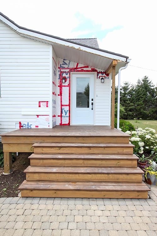 We've been working on adding a new side porch on to the house this summer! Read on to see the progress we've made with this latest project!