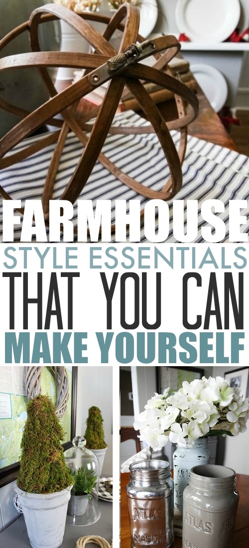 In this post, I'm sharing a collection of some of my favourite DIY farmhouse style essentials that I've made for my home over the years.