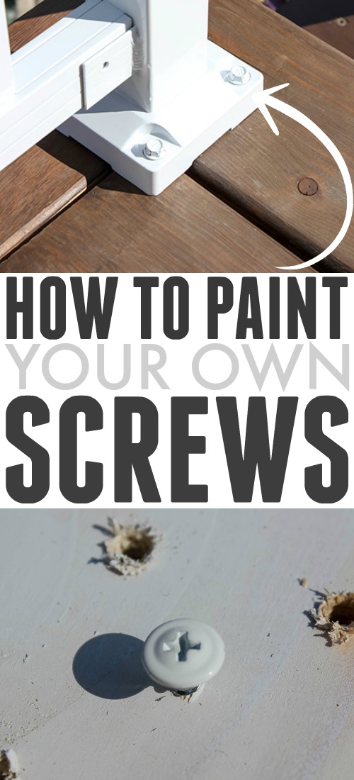 You can save yourself a lot of time and money for some DIY home improvement projects if you just buy regular screws and paint them yourself rather than buying the pre-painted screws. Here's how to paint screws yourself!