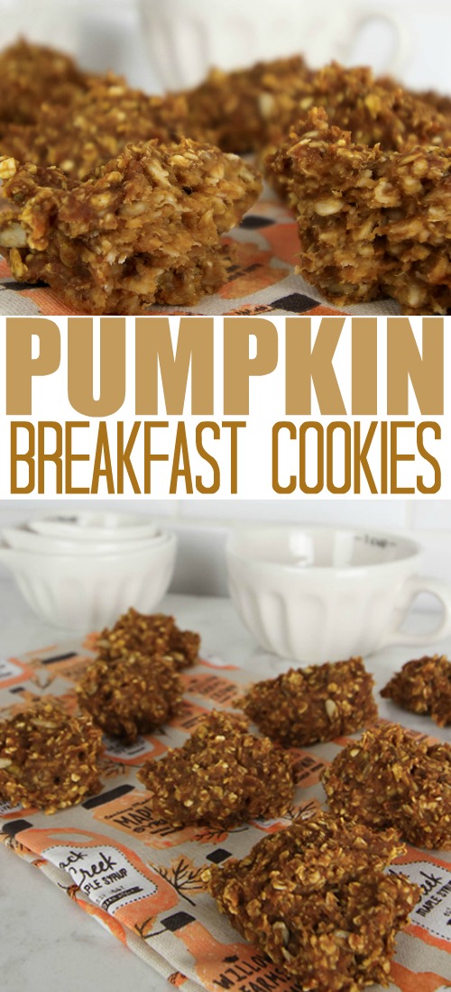 Try this recipe for super healthy pumpkin breakfast cookies for a fun seasonal breakfast idea this fall!