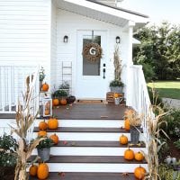 Fall Entryway Decor Ideas: Our Fall Side Porch and Mud Room