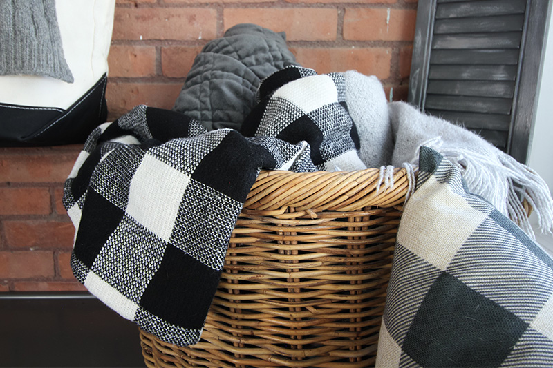 This easy DIY buffalo check throw blanket is a cozy, affordable way to update the decor in your home for the winter months. These throw blankets make great gifts as well!