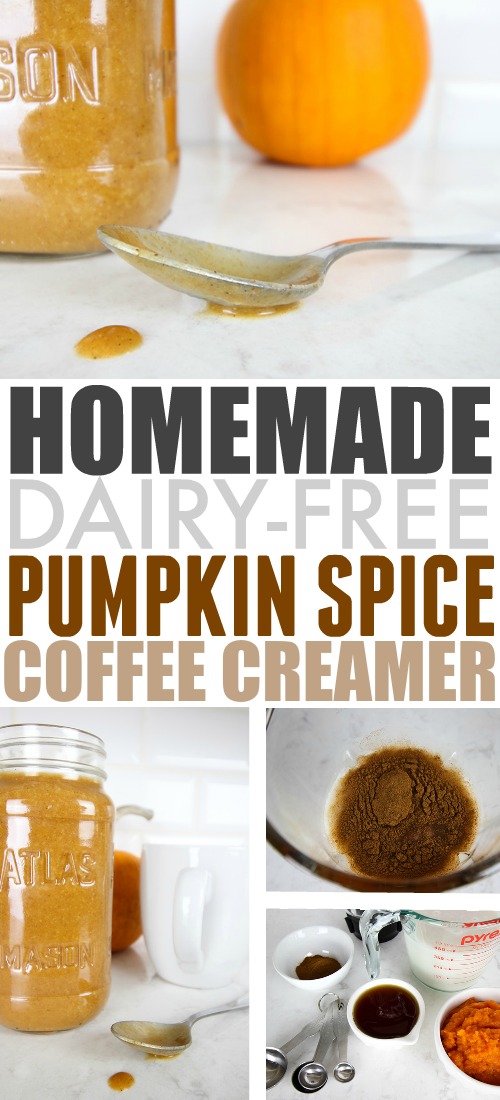 This dairy free pumpkin spice coffee creamer is a great healthy way to enjoy your favourite pumpkin coffee beverages this fall season!