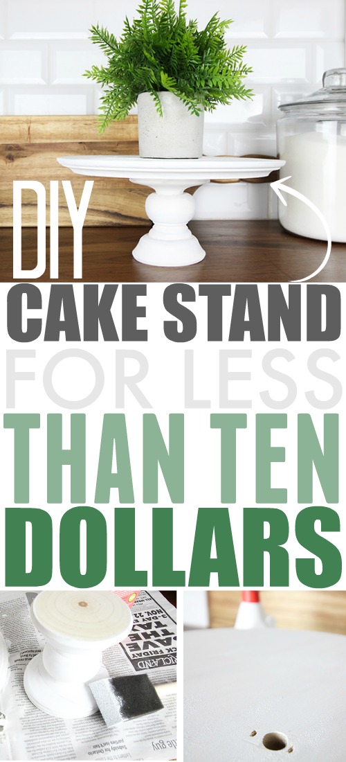 This DIY cake stand will come in handy for so many baking and decorating situations! You can make one yourself for so much less than it costs to buy one!
