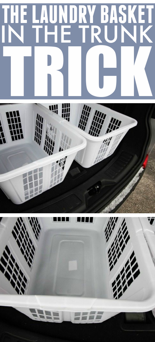 The most challenging part of any shopping trip is organizing all those bags in your truck.  The only thing tougher is hauling all those bags inside when you get home.  Our simple, inexpensive trunk organizing trick will solve both of those problems in one fell swoop.