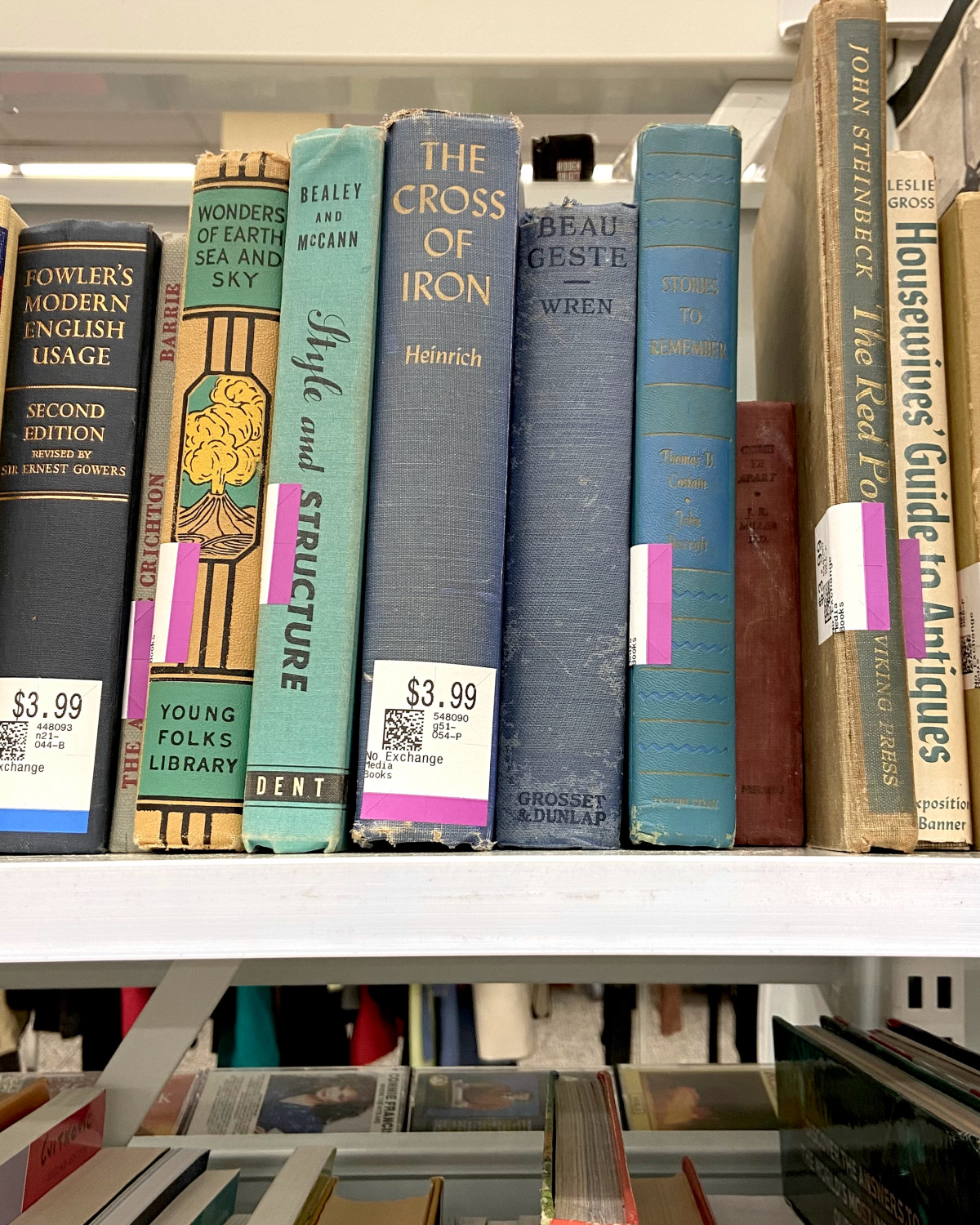 Old books at the thrift store.