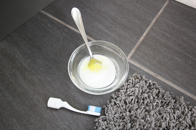 This is the best homemade grout cleaner recipe I've tried. It's great for just freshening up grout in a bathroom or on a backsplash, but it also works really well for deep cleaning dirty mudroom floor grout as well!