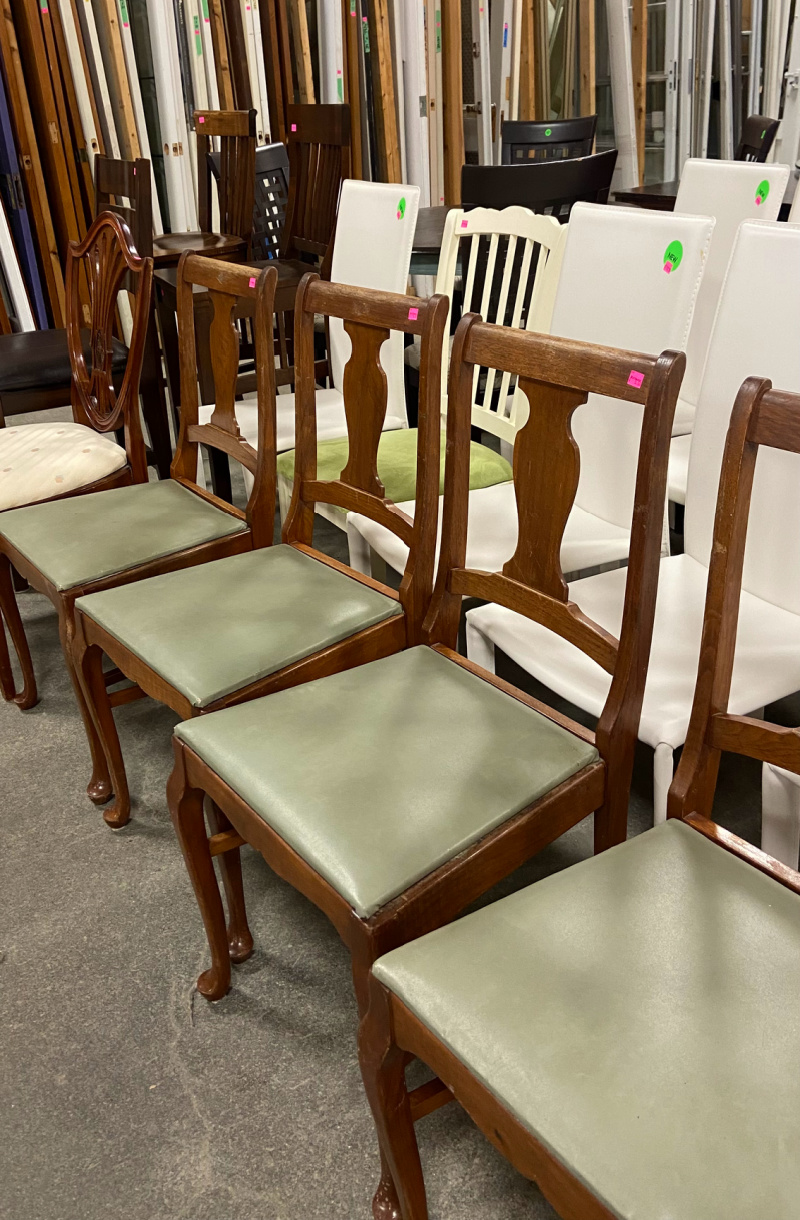 An assortment of different dining chairs available.