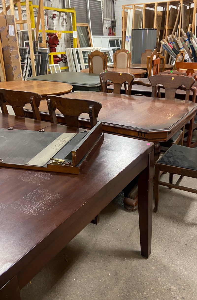 Secondhand dining tables for sale.