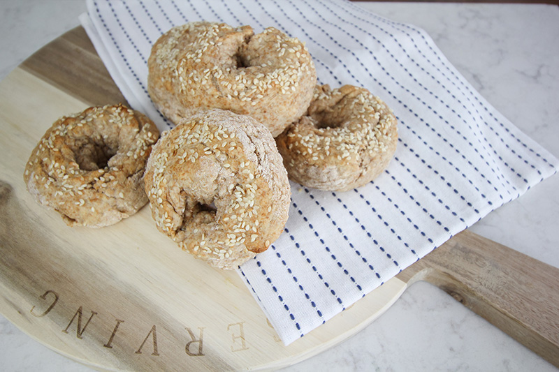 Here's a little variation on a recipe that's really popular around the internet right now! I took the two ingredient bagel recipe and changed it up a bit so it works for a plant-based diet as well!