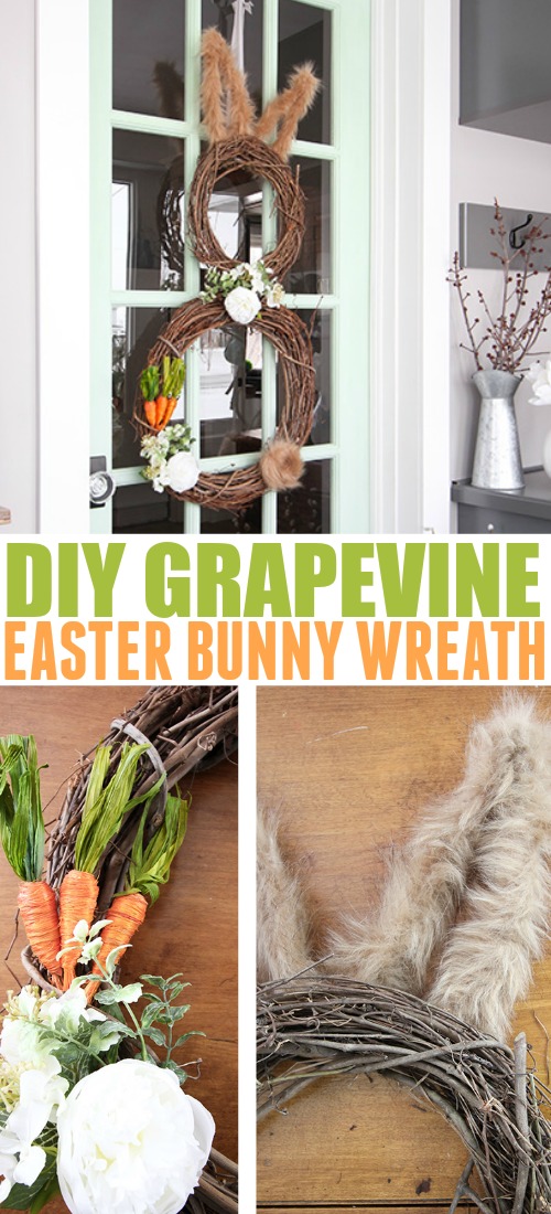 This easy, affordable DIY Easter bunny wreath is the perfect little project to make to welcome spring to your front porch!