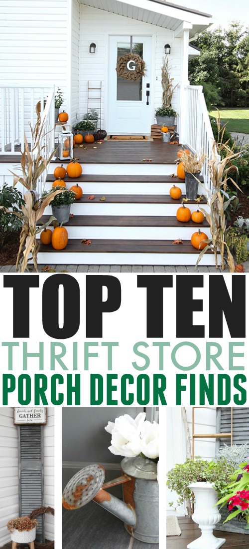 It's amazing what you can do with secondhand finds when it comes to home decor and your front porch is no exception! Here are some of my favourite thrift store porch decor finds so far!