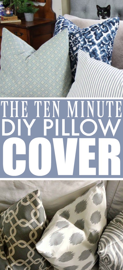 You can make your own DIY pillow cover in just 10 minutes with this super simple method! Perfect for beginner sewers!