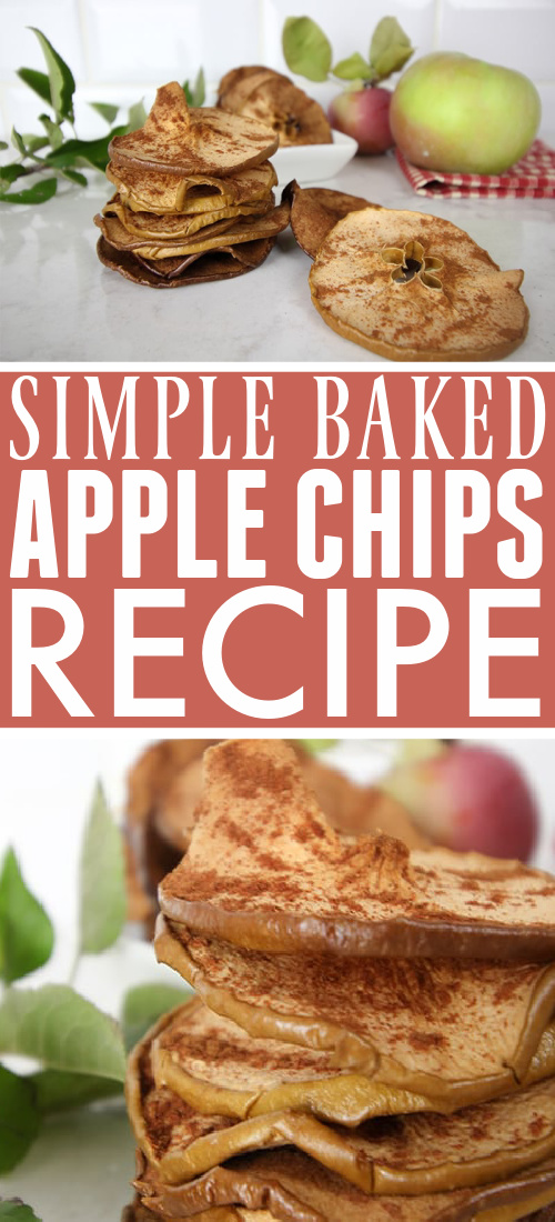 These simple baked apple chips are a great healthy snack to make this fall with all of the extra apples that you have leftover from apple picking. No fancy equipment required!