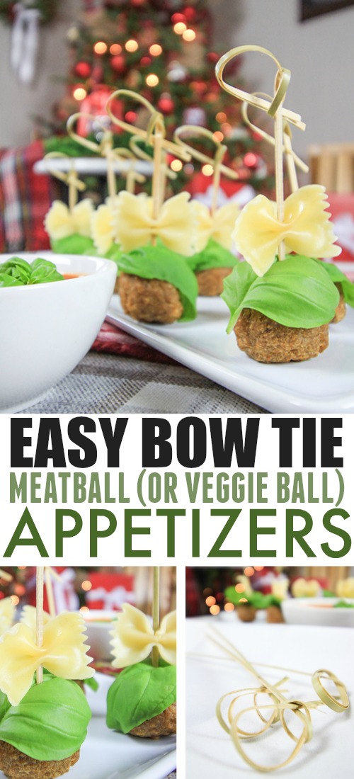 Try this bow tie appetizer idea to dress up your snack selection at your next holiday or get-together!