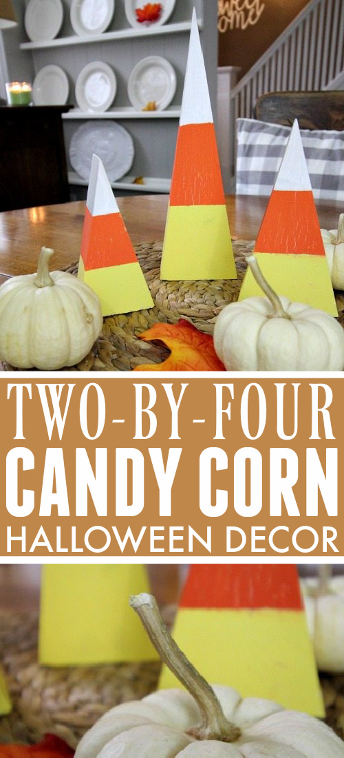 Halloween might be the best time of year for DIY holiday decor!  You're going to love this cute Halloween DIY candy corn project.