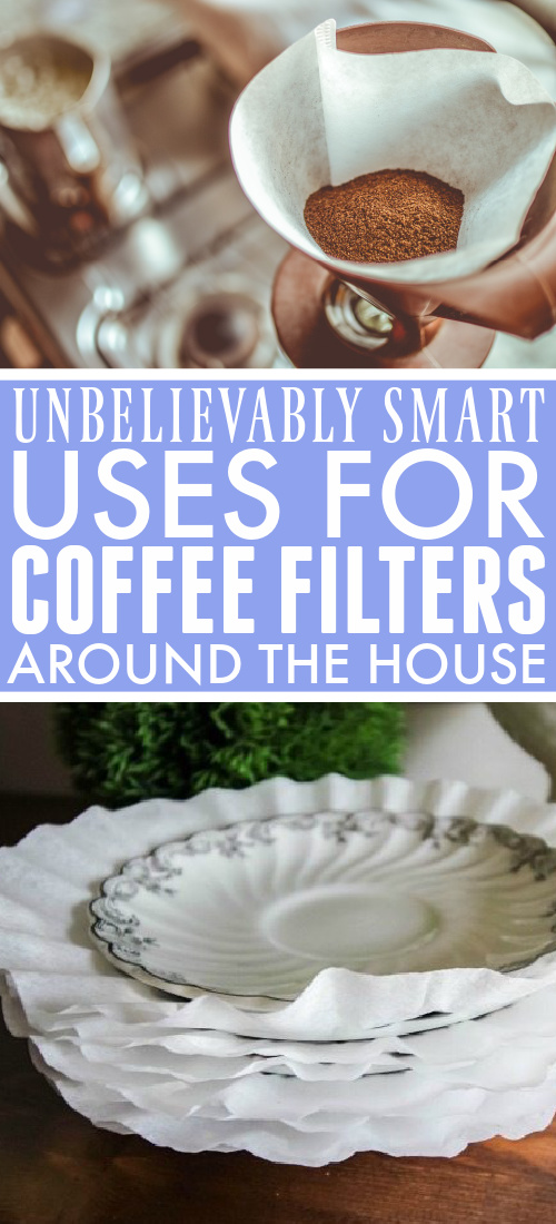 There are so many great and creative ways to use coffee filters around your home! They can be used for cleaning, organizing, and even home decor!