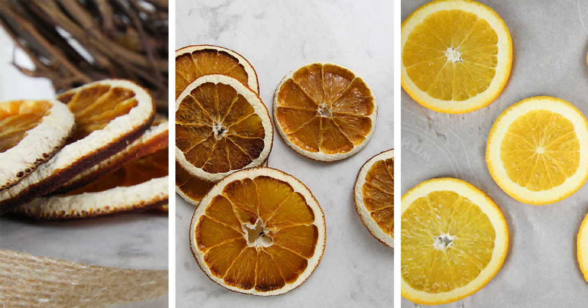 How to dry orange slices to use for the holidays.