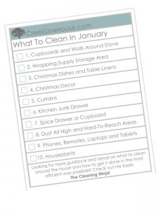 What to Clean in January - The Creek Line House