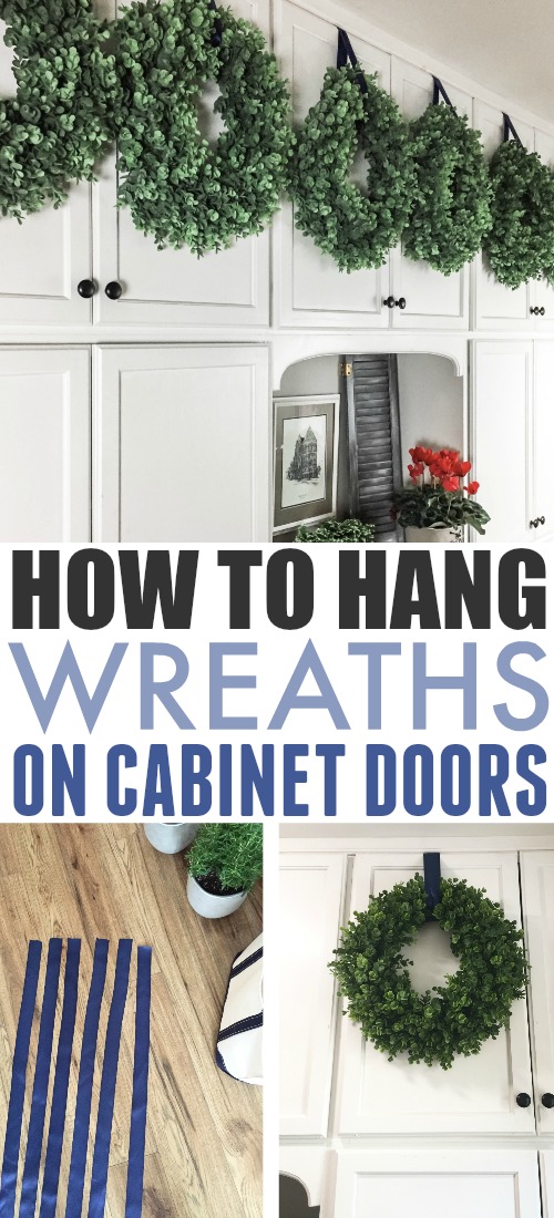 Whether it's for a kitchen, entryway, office, or anywhere else in your home, there's just something so festive and charming about this look. Here's how to hang wreaths on cabinet doors!
