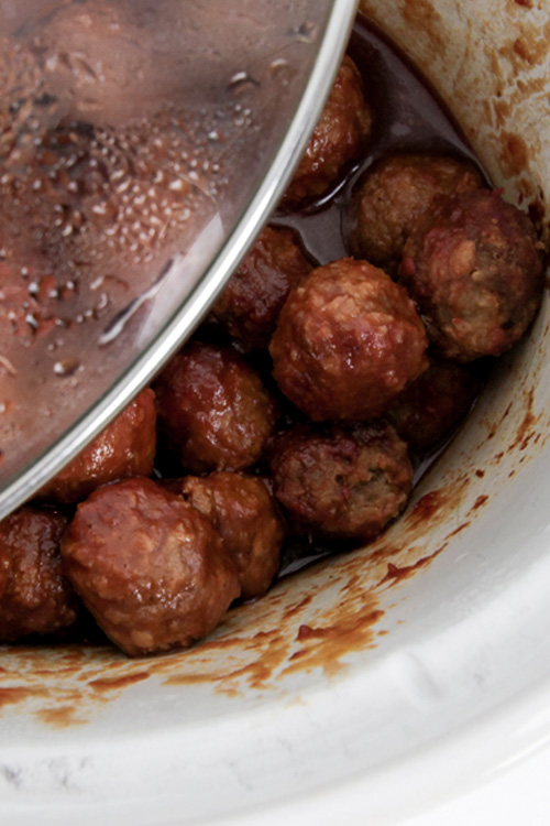 Plant-based slow cooker meatballs