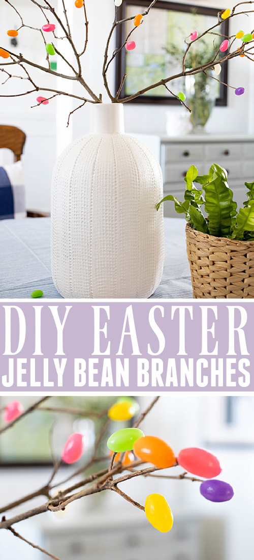 Try making these jelly bean branches for a fun addition to your Easter decor this year. They'll be loved by kids and grown-ups alike!