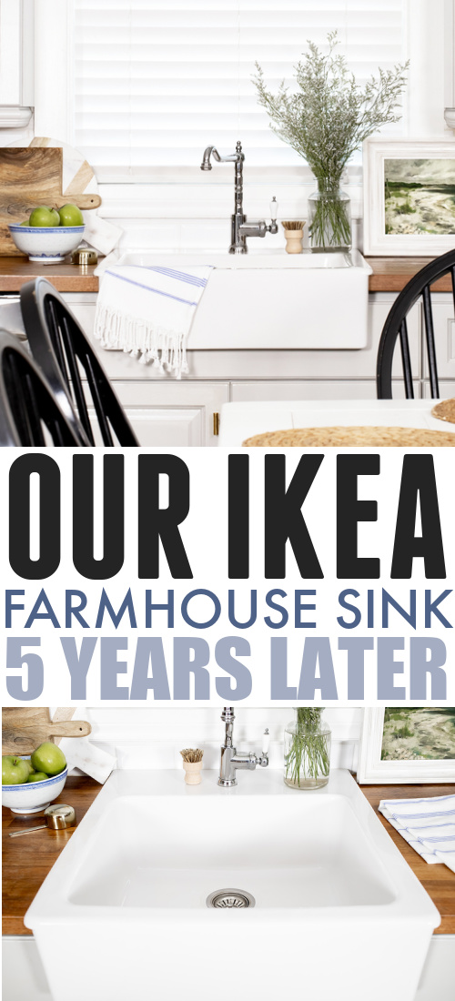 We've gotten so many questions about this IKEA farmhouse sink since we first installed it five years ago, so I thought it was time for an update!