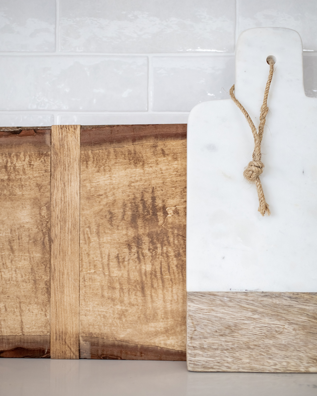 How to make your own DIY giant cutting board to use as kitchen decor. Make it exactly the size you need for much less than you'd pay to buy one!