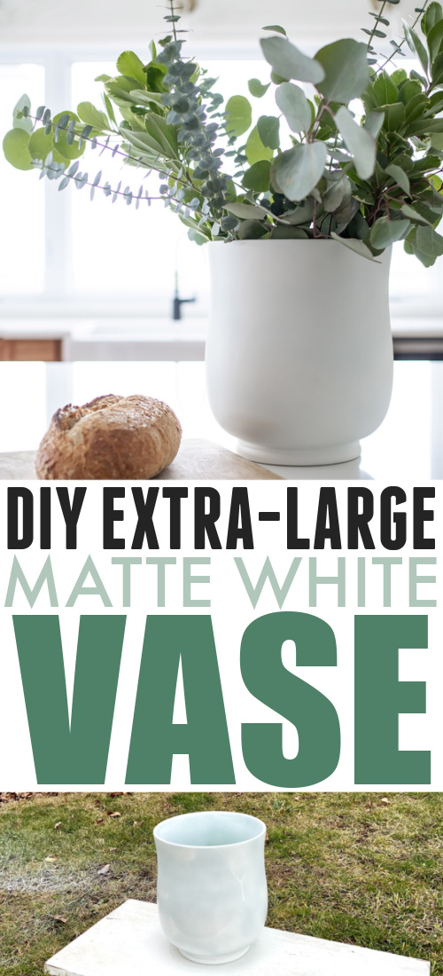 How to make your own oversized matte white vase using thrift store finds! I just love how this one turned out. :)