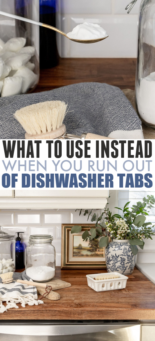 Do you ever wonder what you would do if you suddenly realized that you were out of dishwasher detergent? Of course, you could just wash everything by hand, but you'll probably like this little trick even better. Here's what to use instead of dishwasher detergent or tabs!