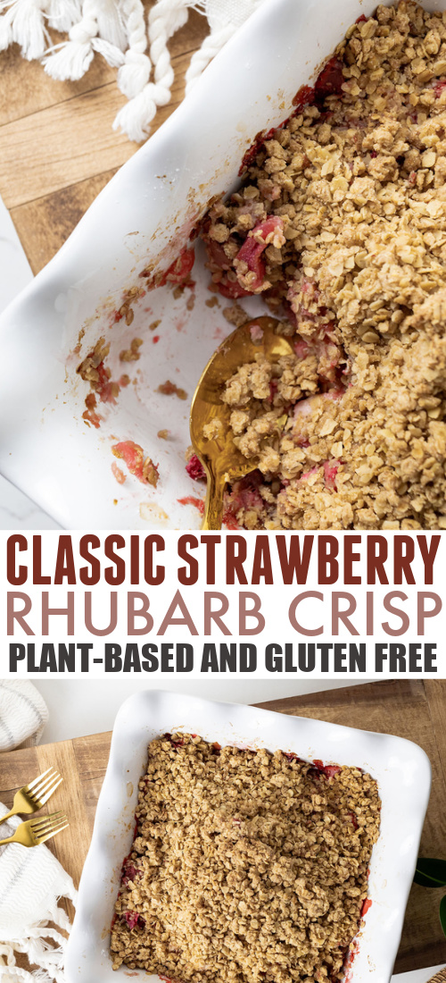 Rhubarb season is in full swing around here! I decided that the first thing I would bake this year is this strawberry rhubarb crisp recipe and I'm sharing it below if you need a new rhubarb recipe to try!