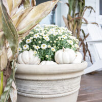 Inexpensive Oversized Fall Porch Planter