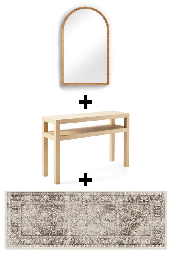 Today I'm sharing my picks for modern traditional entryway essentials. These are the basic foundational pieces in the room that will help your space look beautiful and function the way it's supposed to.
