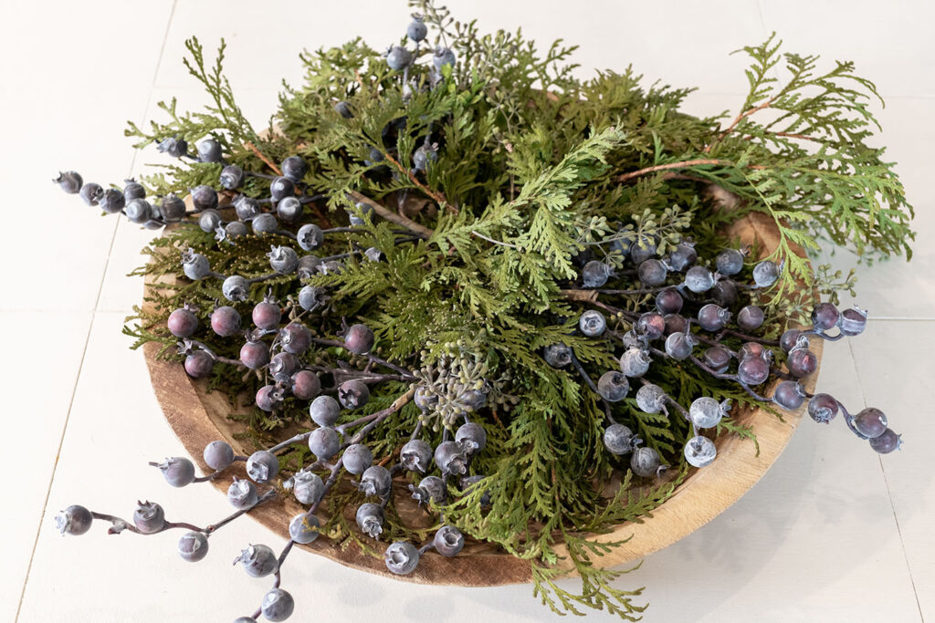 Decorating with Foraged Greenery for Christmas - The Creek Line House