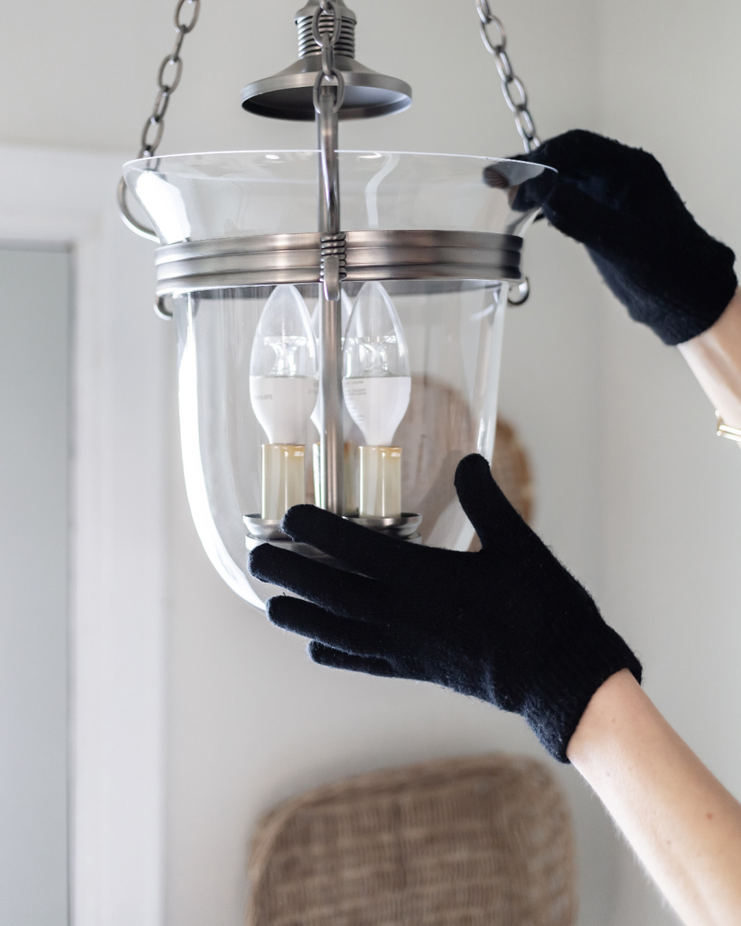 I have a few tricks for how to clean a glass light fixture that I absolutely swear by, and today I'm finally getting around to sharing them with you!