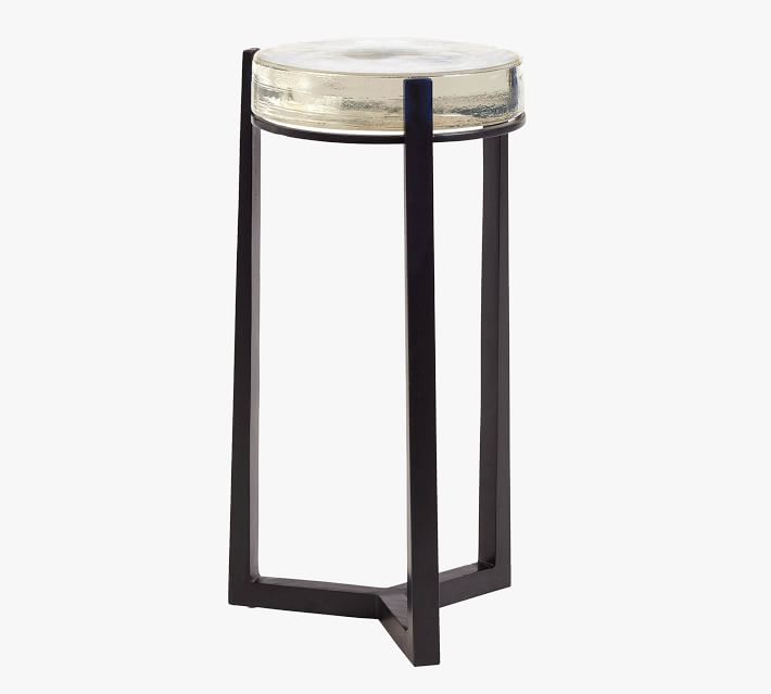 Pottery Barn Recycled Glass Accent Table