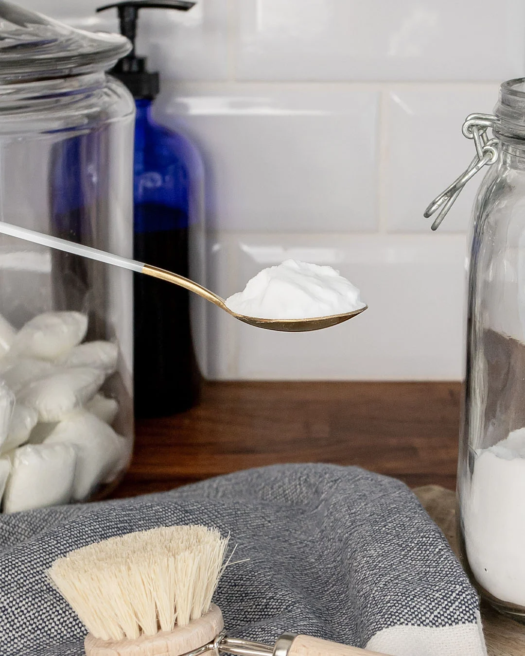 Baking soda makes a great dishwasher detergent substitute.