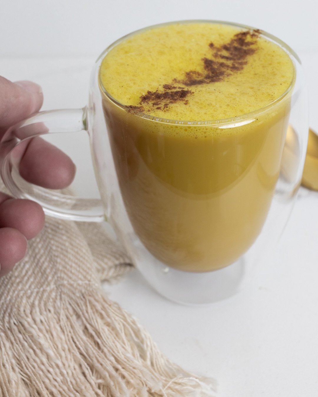 This homemade turmeric latte has been my go-to lately when I want a healthy treat in the afternoon or in the evening after dinner. It's full of good-for-you ingredients, but just feels so fancy and indulgent at the same time!