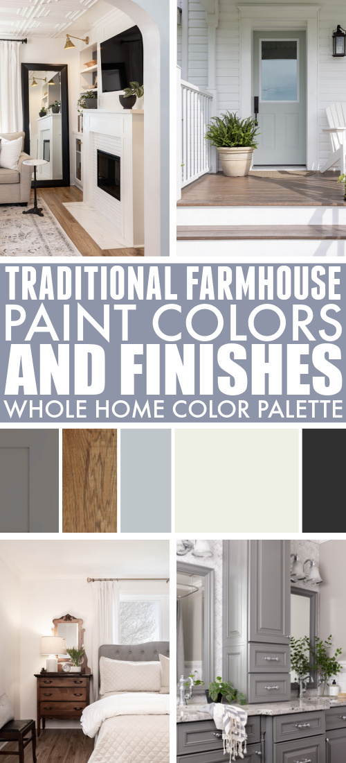 There are certain colors and finishes around our house that I get asked about all the time, so I thought today it might be helpful to round up some of the most requested finishes all into one post. Here are our traditional farmhouse paint colors and finishes.