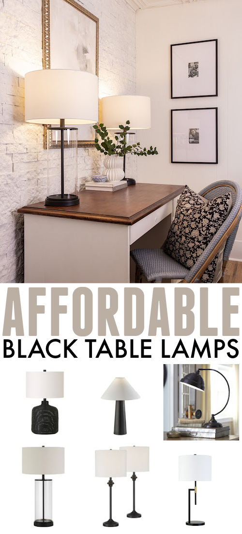 Adding a bit of black into a space is a great way to ground your design and these affordable black table lamps are a great way to do it. Here are some of my favourites that I found.