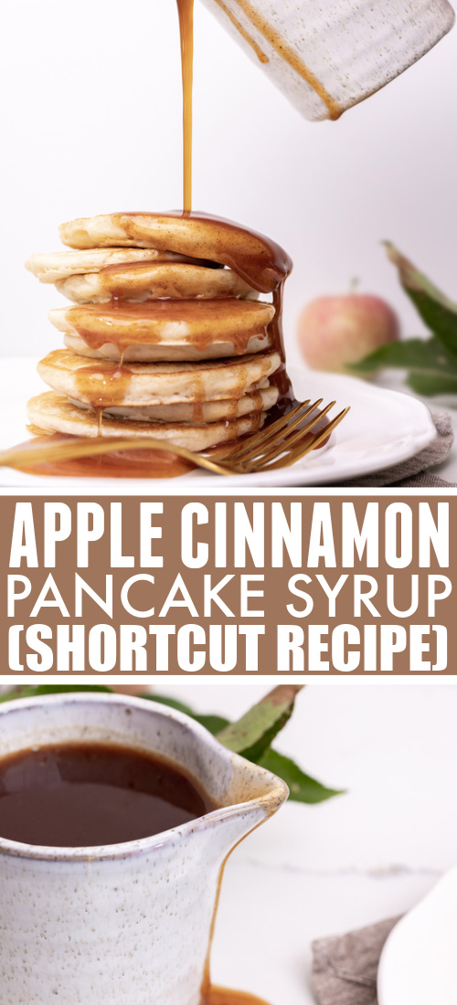 This is a fun way to add a seasonal spin to all your fall breakfasts! Here's how to make my homemade apple cinnamon pancake syrup.