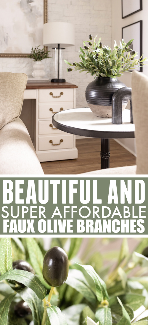 These are just the best affordable faux olive branches! Such a fun find that I just had to share with you.