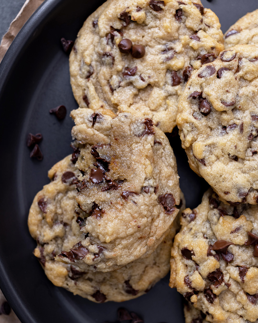 These cookies have had multiple rave reviews from all the neighborhood kids. :) Here's the recipe for absolutely perfect, soft and chewy plant-based chocolate chip cookies.