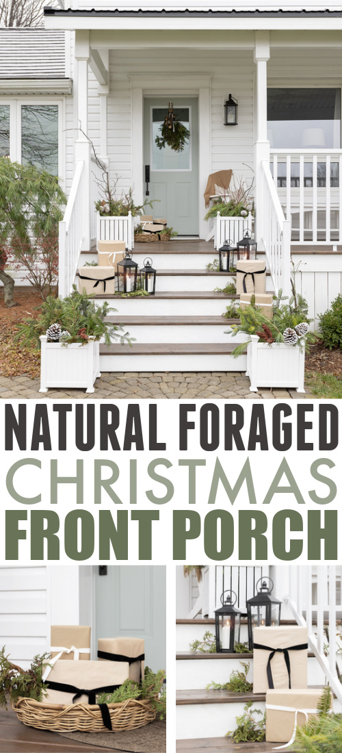 This year's front porch decor is foraged and a little wild, once again and I had a great time piecing it together from this and that found around our property. Here's a look at our natural Christmas front porch 2022.