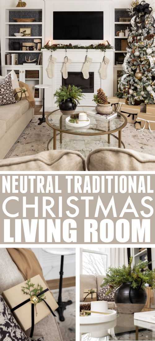 This year I kept things calm and bright in the living room while still maintaining all the traditional Christmas coziness we love so much. Here's my neutral traditional Christmas decor this year.