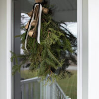 DIY Foraged Christmas Door Swag